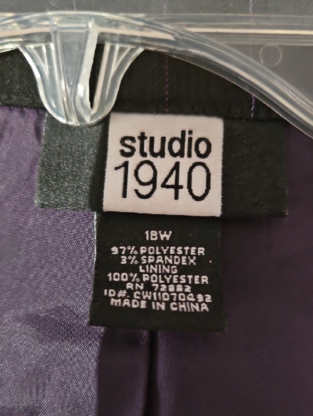 Studio 1940 Women's Black Pinstripe Suit - Jacket & Pants - Picture 2 of 7